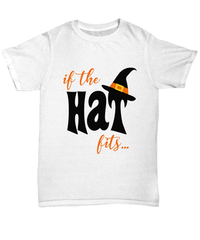 Load image into Gallery viewer, Halloween Shirts If the Hat Fits | Adult Halloween Apparel Cotton Shirt tshirt - CrazyFamilyLove