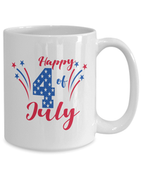 Load image into Gallery viewer, Happy 4th of July Fourth2 Born in the USA Ceramic Coffee Tea Mug | 1776 America Independence Day Star Spangled Banner Drinkware Cup - CrazyFamilyLove