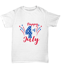 Load image into Gallery viewer, Happy 4th of July Fourth2 Since Born in the USA Tshirt Tee | 1776 America Independence Day Star Spangled Banner Cotton Shirt Teeshirt - CrazyFamilyLove