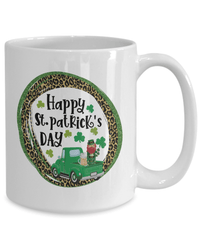 Load image into Gallery viewer, Happy St. Patrick’s Day Ceramic Coffee Tea Mug | Lucky Leprechaun Emerald Green Irish Rainbow Shamrock Clover Potinn Drinkware - CrazyFamilyLove
