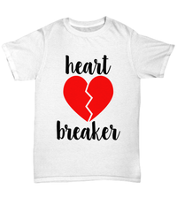 Load image into Gallery viewer, Heart Breaker3 Valentine Day Gift for Him Her Graphic Cotton Shirt Tshirt - CrazyFamilyLove