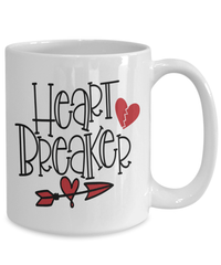 Load image into Gallery viewer, Heart Breaker4 Valentine Day Ceramic Coffee Tea Mug Gift For Him Her Drinkware - CrazyFamilyLove