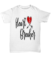 Load image into Gallery viewer, Heart Breaker5 Valentine Day Gift for Him Her Graphic Cotton Shirt Tshirt - CrazyFamilyLove