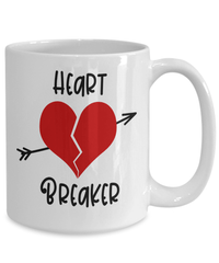Load image into Gallery viewer, Heart Breaker6 Valentine Day Ceramic Coffee Tea Mug Gift For Him Her Drinkware - CrazyFamilyLove