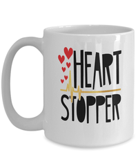 Load image into Gallery viewer, Heart Stopper Valentine Day Ceramic Coffee Tea Mug Gift For Him Her Drinkware - CrazyFamilyLove
