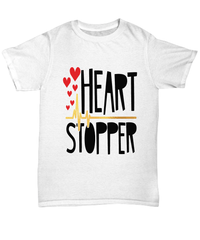 Load image into Gallery viewer, Heart Stopper Valentine Day Gift for Him Her Graphic Cotton Shirt Tshirt - CrazyFamilyLove