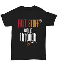Load image into Gallery viewer, Hot Stuffing Coming Through Thanksgiving Turkey Day Black Graphic Tshirt Pumpkin Patch Autumn Fall Harvest Corn Stalk Maze Cotton Tee Shirt - CrazyFamilyLove