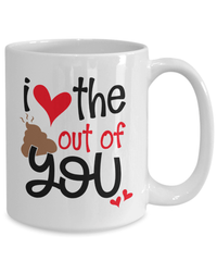 Load image into Gallery viewer, I Love Poo Out of You Valentine Day Coffee Tea Mug Gift For Him Her Drinkware - CrazyFamilyLove