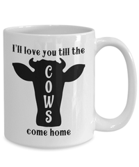 Load image into Gallery viewer, I Love You Till Cows Come Valentine Day Coffee Mug Gift For Him Her Drinkware - CrazyFamilyLove