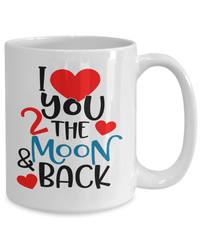 Load image into Gallery viewer, I Love You to Moon1 Valentine Day Coffee Tea Mug Gift For Him Her Drinkware Cups - CrazyFamilyLove