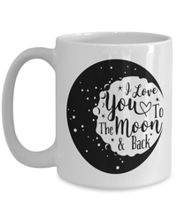 Load image into Gallery viewer, I Love You to Moon2 Valentine Day Coffee Tea Mug Gift For Him Her Drinkware Cups - CrazyFamilyLove