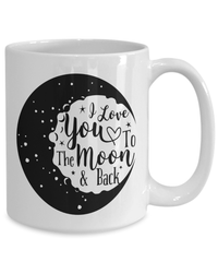 Load image into Gallery viewer, I Love You to Moon2 Valentine Day Coffee Tea Mug Gift For Him Her Drinkware Cups - CrazyFamilyLove