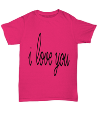 Load image into Gallery viewer, I Love You1 Valentine Day Gift for Him Her Short Sleeve Graphic Cotton Shirt - CrazyFamilyLove