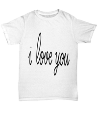 Load image into Gallery viewer, I Love You1 Valentine Day Gift for Him Her Short Sleeve Graphic Cotton Shirt - CrazyFamilyLove