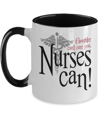 Load image into Gallery viewer, If Laughter Can't Cure You LPN RN ARNP Nurse Two Tone Coffee Tea Mug Drinkware - CrazyFamilyLove
