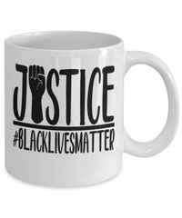 Load image into Gallery viewer, Justice #BlackLivesMatter Ceramic Coffee Tea Mug Cup | Black Pride BLM Drinkware - CrazyFamilyLove
