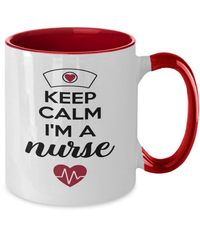 Load image into Gallery viewer, Keep Calm I'm a LPN RN ARNP Nurse Practitioner | Two Tone Coffee Mug Drinkware - CrazyFamilyLove