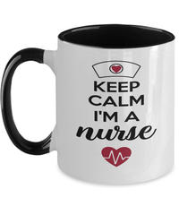 Load image into Gallery viewer, Keep Calm I'm a LPN RN ARNP Nurse Practitioner | Two Tone Coffee Mug Drinkware - CrazyFamilyLove