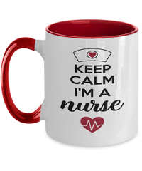 Load image into Gallery viewer, Keep Calm I'm a LPN RN ARNP Nurse Practitioner | Two Tone Coffee Mug Drinkware - CrazyFamilyLove