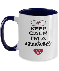 Load image into Gallery viewer, Keep Calm I'm a LPN RN ARNP Nurse Practitioner | Two Tone Coffee Mug Drinkware - CrazyFamilyLove