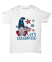 Load image into Gallery viewer, Let's Celebrate 4th of July Fourth Since Born in the USA Tshirt Tee | 1776 God Bless America Independence Day Star Spangled Cotton Teeshirt - CrazyFamilyLove