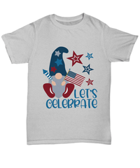 Load image into Gallery viewer, Let's Celebrate 4th of July Fourth Since Born in the USA Tshirt Tee | 1776 God Bless America Independence Day Star Spangled Cotton Teeshirt - CrazyFamilyLove