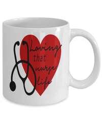 Load image into Gallery viewer, Loving That Nurse Life LPN RN ARNP Coffee Tea Mug | Nurse Practitioner Drinkware - CrazyFamilyLove