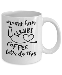 Load image into Gallery viewer, LPN RN ARNP Messy Hair Scrubs Coffee Tea Mug | Nurse Practitioner Drinkware - CrazyFamilyLove
