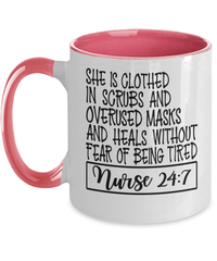 Load image into Gallery viewer, LPN RN ARNP Nurse 24:7 Two Tone Coffee Tea Mug | Nurse Practitioner Drinkware - CrazyFamilyLove