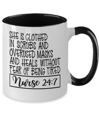 Load image into Gallery viewer, LPN RN ARNP Nurse 24:7 Two Tone Coffee Tea Mug | Nurse Practitioner Drinkware - CrazyFamilyLove