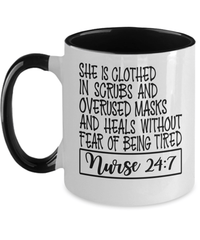 Load image into Gallery viewer, LPN RN ARNP Nurse 24:7 Two Tone Coffee Tea Mug | Nurse Practitioner Drinkware - CrazyFamilyLove