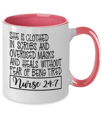 Load image into Gallery viewer, LPN RN ARNP Nurse 24:7 Two Tone Coffee Tea Mug | Nurse Practitioner Drinkware - CrazyFamilyLove