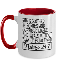 Load image into Gallery viewer, LPN RN ARNP Nurse 24:7 Two Tone Coffee Tea Mug | Nurse Practitioner Drinkware - CrazyFamilyLove
