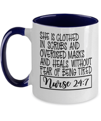 Load image into Gallery viewer, LPN RN ARNP Nurse 24:7 Two Tone Coffee Tea Mug | Nurse Practitioner Drinkware - CrazyFamilyLove