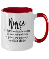 Load image into Gallery viewer, LPN RN ARNP Nurse Definition Two Tone Coffee Tea Mug Nursing Assistant Drinkware - CrazyFamilyLove