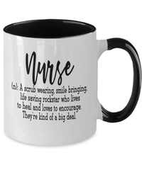 Load image into Gallery viewer, LPN RN ARNP Nurse Definition Two Tone Coffee Tea Mug Nursing Assistant Drinkware - CrazyFamilyLove