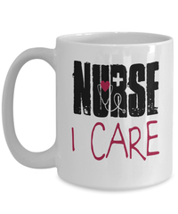 Load image into Gallery viewer, LPN RN ARNP Nurse I Care Ceramic Coffee Tea Mug | Nursing Assistant Drinkware - CrazyFamilyLove