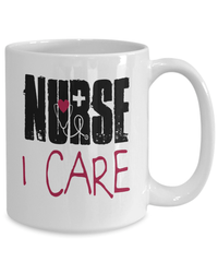 Load image into Gallery viewer, LPN RN ARNP Nurse I Care Ceramic Coffee Tea Mug | Nursing Assistant Drinkware - CrazyFamilyLove