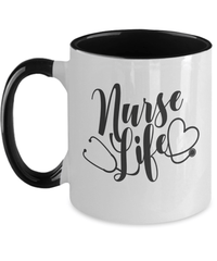 Load image into Gallery viewer, LPN RN ARNP Nurse Life 1 Two Tone Coffee Tea Mug | Nursing Assistant Drinkware - CrazyFamilyLove