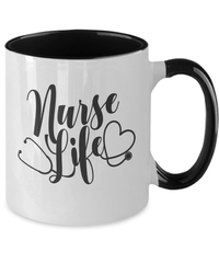 Load image into Gallery viewer, LPN RN ARNP Nurse Life 1 Two Tone Coffee Tea Mug | Nursing Assistant Drinkware - CrazyFamilyLove