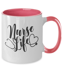 Load image into Gallery viewer, LPN RN ARNP Nurse Life 1 Two Tone Coffee Tea Mug | Nursing Assistant Drinkware - CrazyFamilyLove