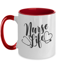 Load image into Gallery viewer, LPN RN ARNP Nurse Life 1 Two Tone Coffee Tea Mug | Nursing Assistant Drinkware - CrazyFamilyLove