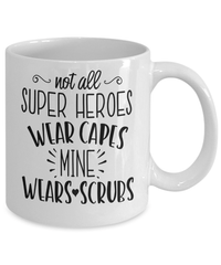 Load image into Gallery viewer, LPN RN ARNP Nurse Not All Superheroes Wear Capes Ceramic Coffee Mug Drinkware - CrazyFamilyLove