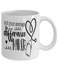 Load image into Gallery viewer, LPN RN ARNP Nurse Not Average Difference Maker Ceramic Coffee Tea Mug Drinkware - CrazyFamilyLove