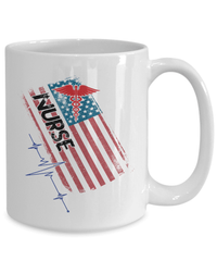 Load image into Gallery viewer, LPN RN ARNP Nurse Practitioner American Flag Ceramic Coffee Tea Mug Drinkware - CrazyFamilyLove