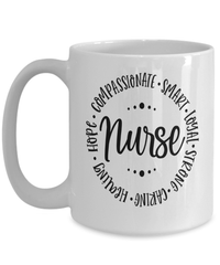 Load image into Gallery viewer, LPN RN ARNP Nurse Qualities Ceramic Coffee Tea Mug Nurse Practitioner Drinkware - CrazyFamilyLove