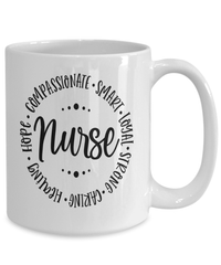 Load image into Gallery viewer, LPN RN ARNP Nurse Qualities Ceramic Coffee Tea Mug Nurse Practitioner Drinkware - CrazyFamilyLove