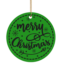 Load image into Gallery viewer, Merry Christmas Ceramic Circle Ornament Xmas Present Gift Ideas For Husband Wife - CrazyFamilyLove