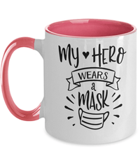 Load image into Gallery viewer, My Hero Wears A Mask LPN RN ARNP Coffee Tea Mug | Nurse Practitioner Drinkware - CrazyFamilyLove