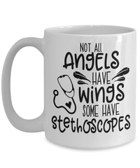 Load image into Gallery viewer, Not All Angels Have Wings LPN RN ARNP Nurse Ceramic Coffee Tea Mug Drinkware - CrazyFamilyLove